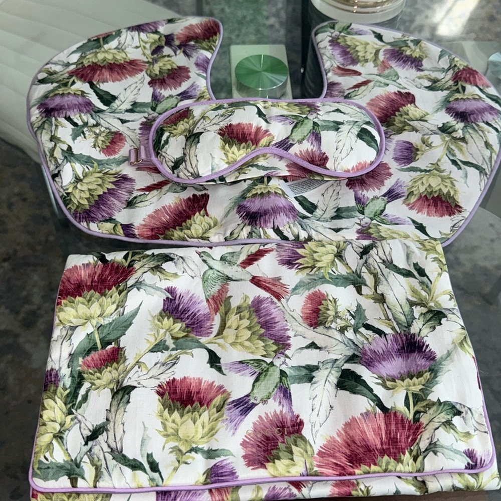 Gucci floral cotton travel set NWT